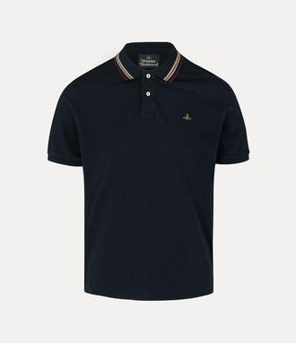Vivienne Westwood Classic Polo Solid Piquet Navy Blue XXL Men