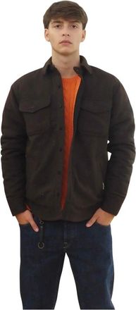 CHESAPEAKE'S Camicia Over Imbottita - Heren - Casual Overhemden - Bruin - M - Wol - Overhemden