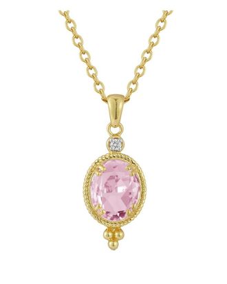 I.Reiss Company 14K 2.49 Ct. Tw. Diamond & Rose Quartz Necklace