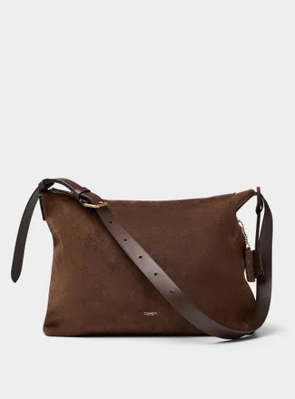 Coach Mens Mott 38 suede messenger bag