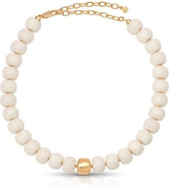 Ettika Power Bead Statement Necklace in Bone at Nordstrom