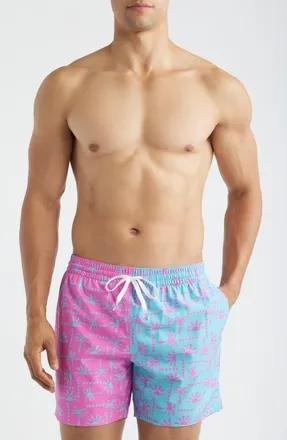Chubbies Pacific Grids 5.5-Inch Swim Trunks in Bright Pink at Nordstrom, Size Xx-Large