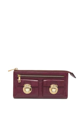 Marc Jacobs 2023 zip-up wallet - women - Leather/Canvas - One Size - Pink