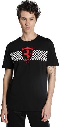 Puma Scuderia Ferrari Chequered Flag Mens Tee Puma Black L