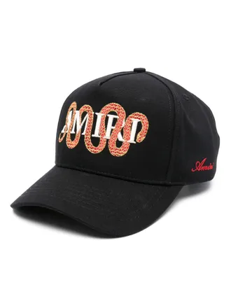 Amiri Snake cap - men - Cotton/Lyocell - One Size - Black