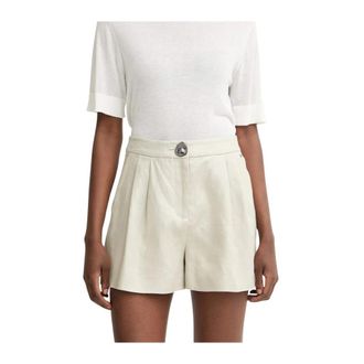 A|X Armani Exchange Linen Twill Shorts - Dames - Bermuda - Beige - 3XS - Polyester - Korte Broeken
