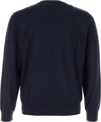 Brioni Mens Sweater Navy Cashmere Silk