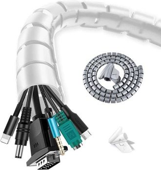 OEM Funda Para Gesti&oacute;n De Cables, 3 Metros, Funda Aislante, Envoltura De Cables, Envoltura De Cables Dividida / Envoltura En Espiral, Di&aacute;metro 22 Mm
