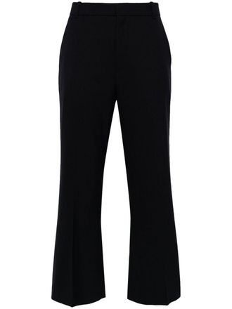 Chlo&eacute; Pantaloni sartoriali crop a vita media - Blu