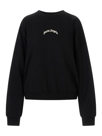 Palm Angels Curved Logo Loose Crop Crew
