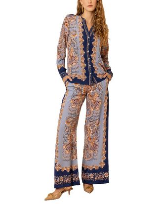 Hale Bob Ramona Silk Button Down Top