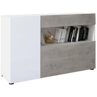 Oresteluchetta Oresteluchetta - Madia effetto legno finitura larice bianco cm. H.81 x L.130 x P.41