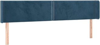 vidaXL Cabecero Con Led De Terciopelo Azul Oscuro 183x16x78/88 Cm Vidaxl