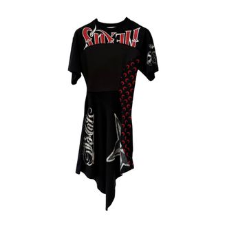 Marine Serre Dames, Jurken, Zwart, Maat: M Jersey