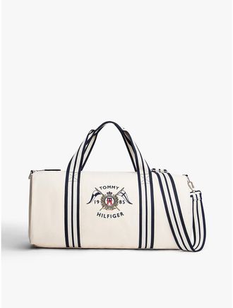 Tommy Hilfiger Nautical Crest Canvas Duffel Bag - Beige