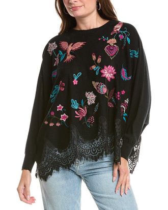 Johnny Was The Lace Oversized Wool Pullover