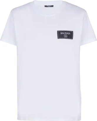 Balmain Couture Label T-Shirt - Mens - Cotton