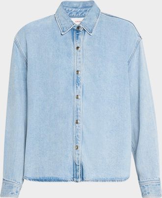 Xirena Gia Collared Chambray Button-Front Shirt