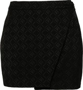 Marine Serre Moon Diamant Minirok - Dames - Korte rokken - Zwart - S - Wol - Rokken