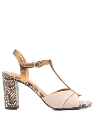 Chie Mihara 90 mm Biagio suède sandalen - Beige