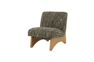 Woodek Sill&oacute;n de roble macizo con tela verde