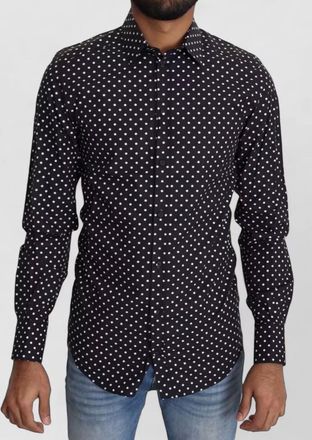 Dolce & Gabbana cotton polka-dot long-sleeve shirt