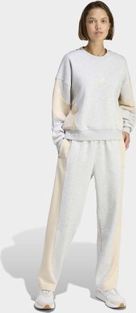 adidas Trainingsanzug ADIDAS SPORTSWEAR LAZIDAY, Damen, Gr. XXL, light grau heather, crystal linen, Obermaterial: 70% Baumwolle, 30% Polyester, Sportanz&uuml;ge T