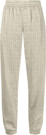 Givenchy Ivory 4G Monogram Track Pants Size 35
