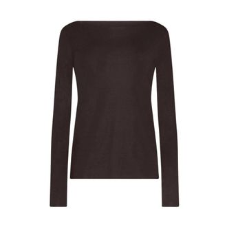 Wolford Tops, Dames, Bruin, M, Wol, Pure Top Lange Mouwen