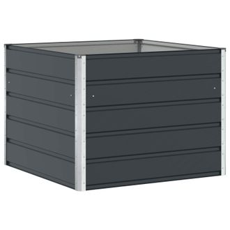 vidaXL Jardinera Antracita 100 X 100 X 75 Cm Acero Vidaxl