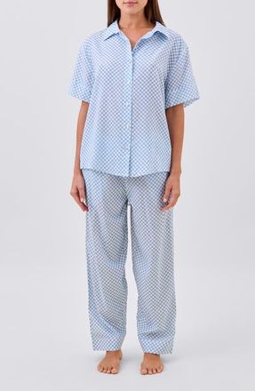 Papinelle Sleepwear Anais Cotton Blend Pajamas in Clear Sky at Nordstrom, Size Xx-Large