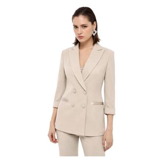 Imperial Blazers, female, Beige, Size: XS Double-Breasted Blazer