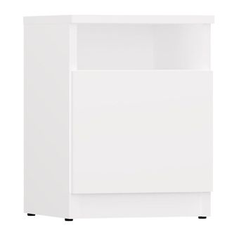 OEM Mesita De Noche Moderna Blanca Con Puertas Y Estante - Dise&ntilde;o Universal Para El Dormitorio