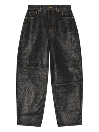 Ganni Black Organic Cotton Denim Jeans