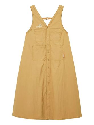 Fingercroxx Midi-jurk met knopen - Geel