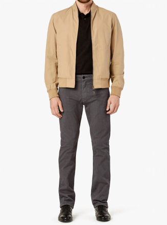 34 Heritage Courage Straight Leg Pants In Grey Diagonal