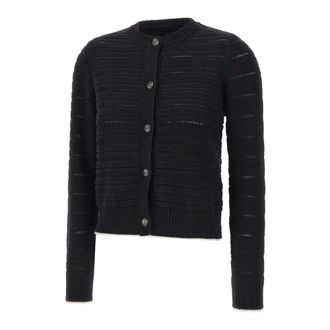 Marella Cardigans, female, Black, Size: XL Note Wool Cardigan