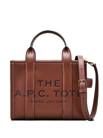 Marc Jacobs x A.P.C small leather tote bag - women - Calf Leather - One Size - Brown