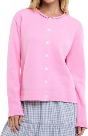 Wishlist Camille Button Up Cardigan In Pink