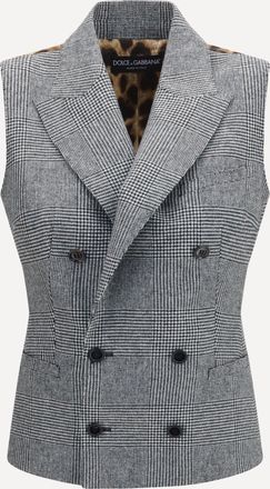 Dolce & Gabbana Gilet doppiopetto principe di galles Woman 42