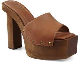 Zigi Soho Cassidey Leather Platform Slide Sandal in Tan Leather at Nordstrom, Size 10