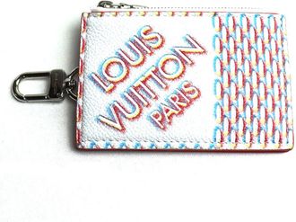 Louis Vuitton Damier Canvas Multi-Color Damier Azur Coin Purse/Coin Case (Pre-Owned)