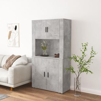 Berkfield Home Highboard Concrete Grey Engineered Wood