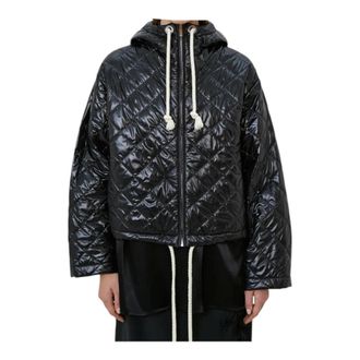 Meimeij Winter Jackets, female, Black, Size: M Giubbino trapuntato con coulisse