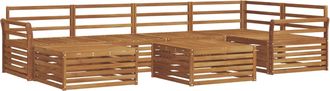 vidaXL Conjunto De Sof&aacute;s De Exterior 7 Uds. Natural Vidaxl