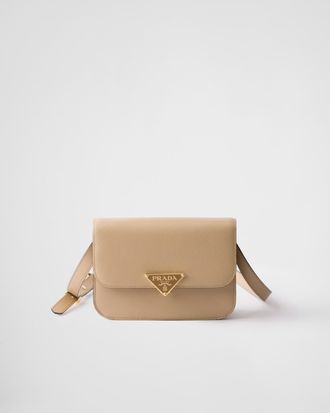 Prada Saffiano leather flap shoulder bag