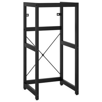 Berkfield Home Elegant Bathroom Washbasin Frame with Built-in Basin Black Iron