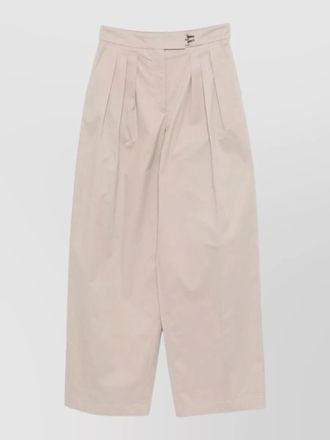 Emporio Armani cotton pleated wide-leg trousers