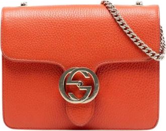 Gucci Pre-owned Cross Body Bags, female, Orange, Size: ONE SIZE Pre-owned Vintage Crossbody Bag