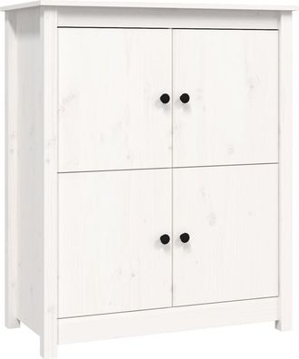 vidaXL Credenza Bianca 83x41,5x100 Cm In Legno Massello Di Pino - Vidaxl